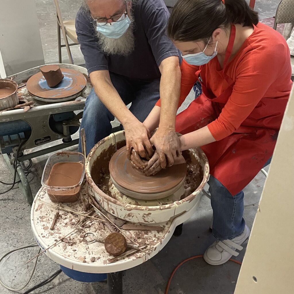 Malcolm & Carolyn on the Pottery Wheel